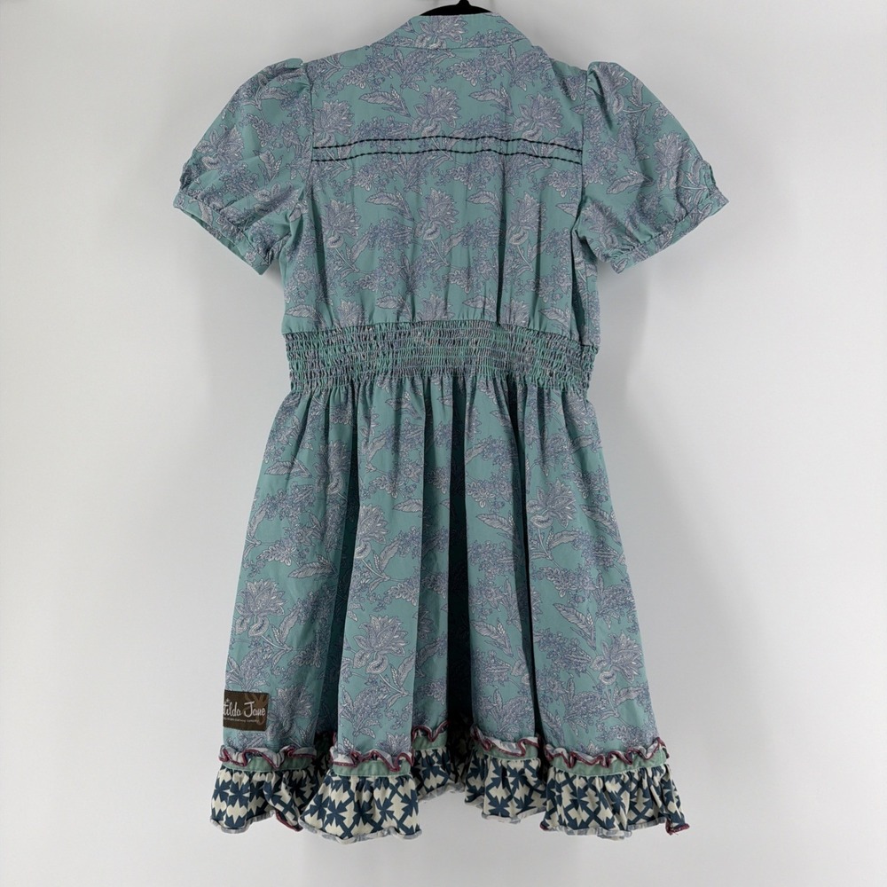 Matilda Jane Tidal Toile Smocked Ruffle Dress Size 10 Boho‎ Western - Picture 6 of 6